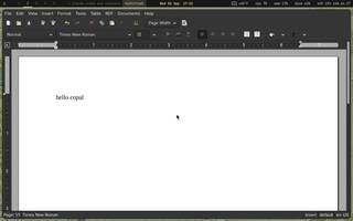 AbiWord (word processor), running on Copal
