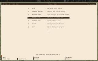 Alpine (pine - terminal), running on Copal