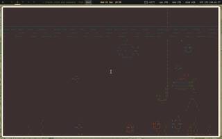 Asciiquarium, running on Copal
