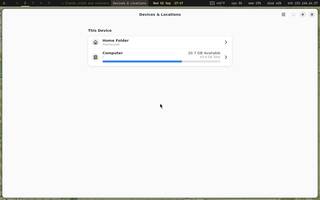 Disk usage (Baobab), running on Copal