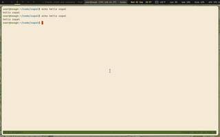 Byobu (tmux with a status line set up), running on Copal