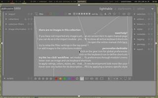 darktable (raw photo developer), running on Copal