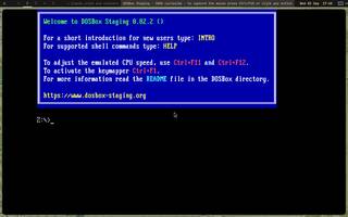 DOSBox Staging (DOS), running on Copal