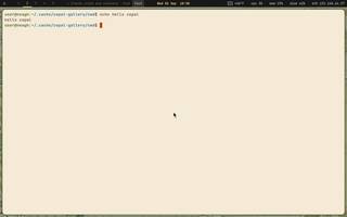dvtm (tiling in a terminal), running on Copal