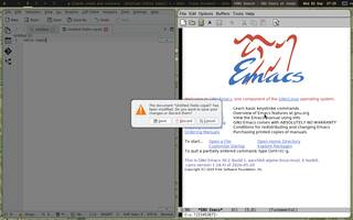 Emacs (Eglot LSP built in; -nw for terminal), running on Copal