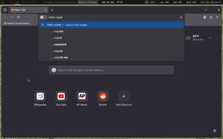 Firefox ESR (full browser), running on Copal