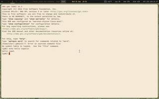GDB (the debugger everything uses), running on Copal
