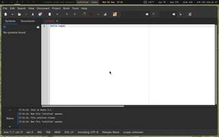 Geany (programmer's editor), running on Copal