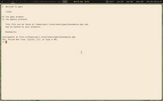gmnlm (gemini line mode), running on Copal