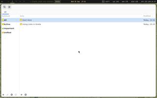 Gnote (sticky wiki notes), running on Copal