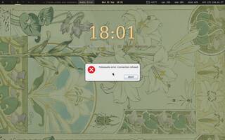 Gqrx (SDR receiver with a waterfall), running on Copal