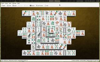 KMahjongg (mahjong solitaire), running on Copal