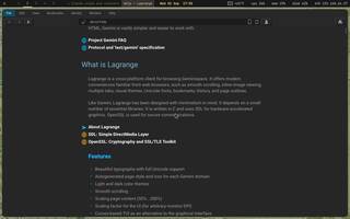 Lagrange (gemini - window), running on Copal