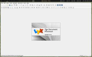 LyX (LaTeX with a document view), running on Copal