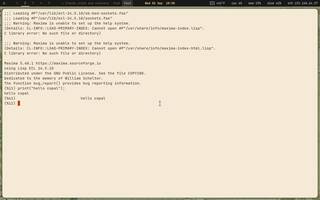 Maxima (computer algebra, solves systems), running on Copal