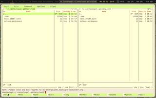Midnight Commander, running on Copal