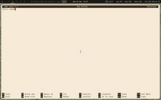 nano (terminal - simplest), running on Copal