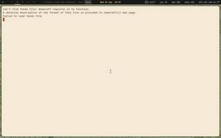 Newsraft (RSS - terminal, fast), running on Copal