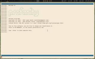 Profanity (XMPP), running on Copal