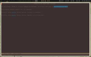 retawq (tiny text browser), running on Copal