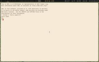 SBCL (Common Lisp), running on Copal