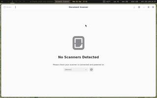 Simple Scan (scanner), running on Copal