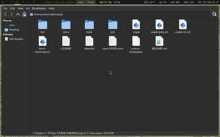 Thunar (file manager), running on Copal