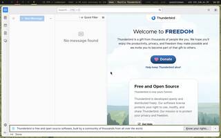 Thunderbird (full mail client), running on Copal