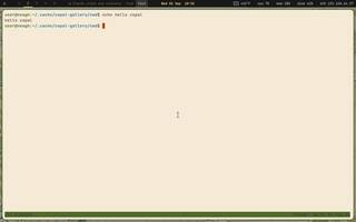 tmux (terminal multiplexer), running on Copal