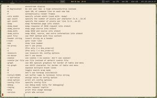 w3m (text web), running on Copal