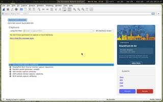 Wireshark (packet capture - window), running on Copal