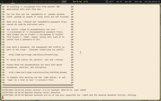 x11vnc (share this screen), running on Copal