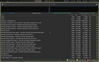 Task manager (Xfce), running on Copal