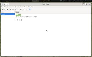 Zim (wiki-style notebook), running on Copal
